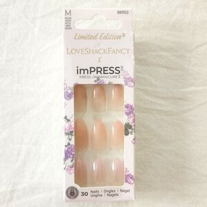 Love Shack Fancy x imPRESS Lavender Haze Shimmer Press-on Nails